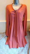 Boohoo Pink Long sleeved dress Size 10 Excellent Condition