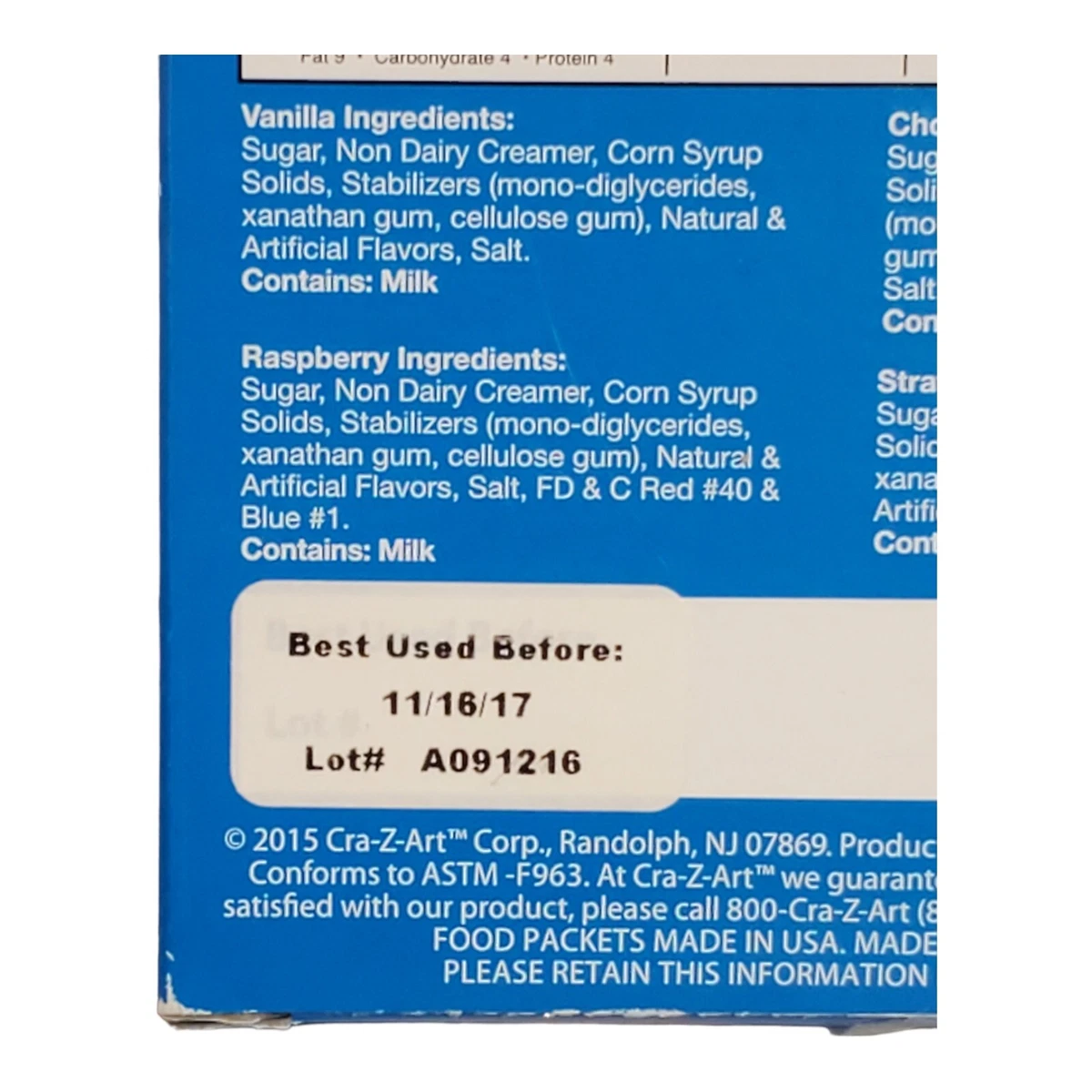 Cra Z Art 2 In 1 Ice Cream Maker Refill Pack NOS EXPIRED