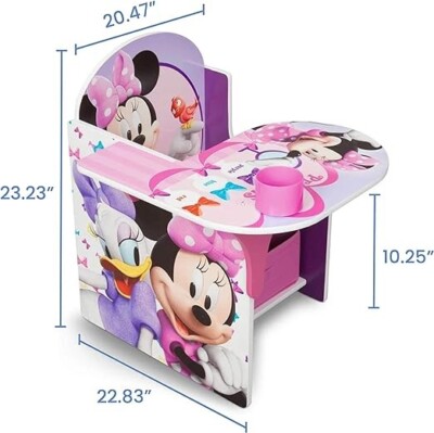 Delta Children Minnie Mouse Chair Desk with Storage Bin Kids