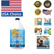 Dog Dental Water Additive - Freshen Breath Reduce Tartar - 128oz