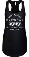 Ricky Vaughn Eyewear Baseball 80s Movie Parody Comedy Funny Racerback Tank