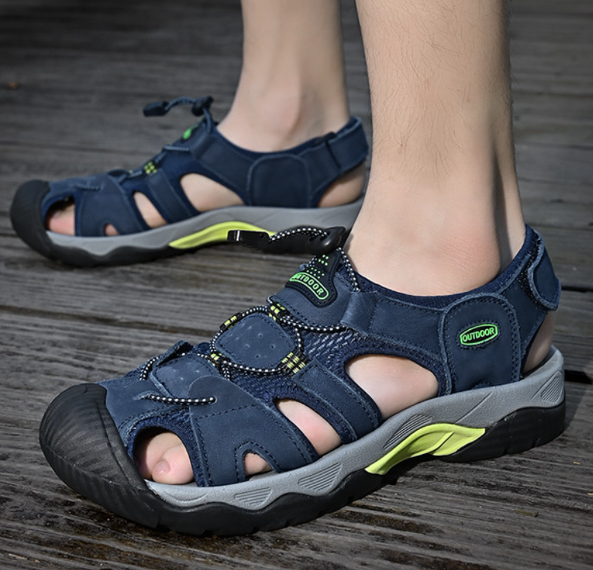 Bass Mens Sports Sandals 12 Outdoors Travel Hiking Casual Fisherman  Gray, Blue Bass Mens Trek Sporty Sandal Shoe - Walmart.com main image 2
