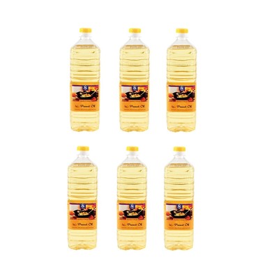 6er Pack: 6 x 1 Liter reines Erdnussöl Erdnußöl Peanut Oil Erdnuss Öl Holland