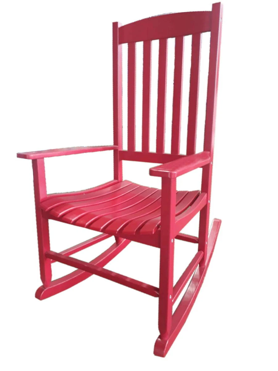 Mainstays Outdoor Wood Porch Rocking Chair Red Color Weather
