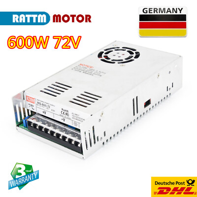 〖DE〗DC Regulated Switching Power Supply 72V 600W Adapter Universal PSU Converter