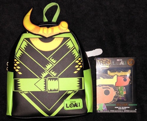 FUNKO POP MARVEL LOKI BACKPACK & KID LOKI ENAMEL PIN SPECIAL EDITION NEW - 第 1/3 張圖片
