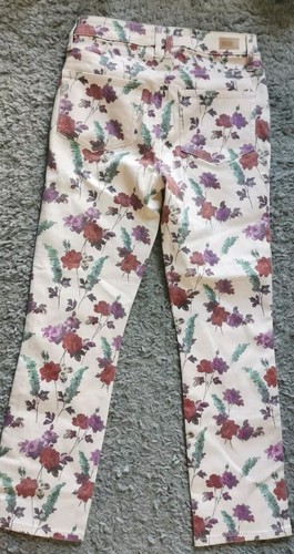 Paige Skyline Jeans straight trousers Floral Print L 27 Ankle Summer Straight - Picture 8 of 8