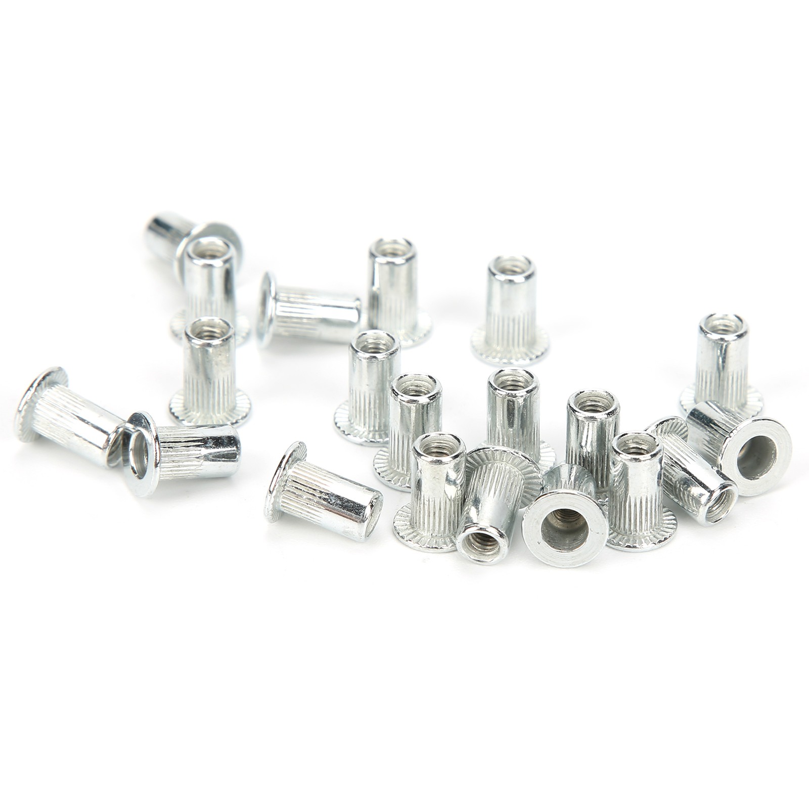 100Pcs Rivet Nuts Open End Thread Insert Hollow Kit Fastener Hardware Industrial