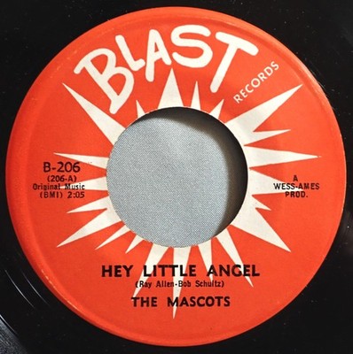 HEAR IT 60's Doo-Wop 45 rpm record The Mascots ''Hey Little Angel'' from 1962
