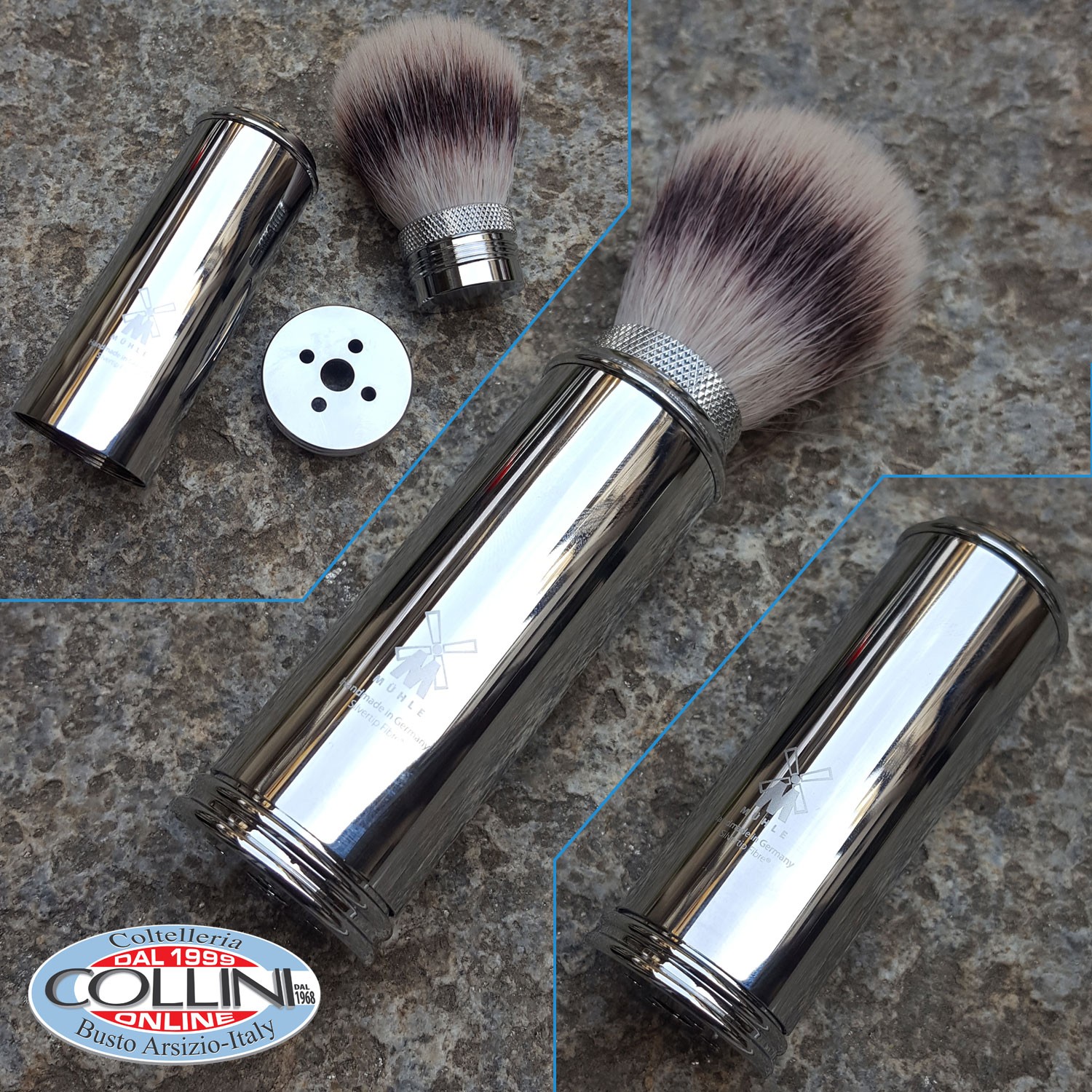 Muhle - Pennello da barba da viaggio con Silvertip FIBRE® - 31M20 - rasatura