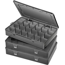 Gbivbe Large 24 Grids Plastic Organizer Box Adjustable Dividers,Clear Storage...