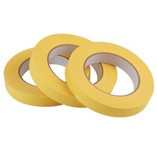 3-Pack Automotive Refinish Masking Tape Yellow 18mm x 55m