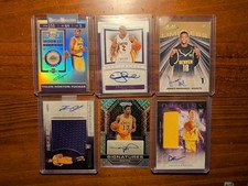 Lakers Auto Lot (6):  Fisher /99, Knecht, Russel , Vanderbilt Rc, Fox Mojo /25
