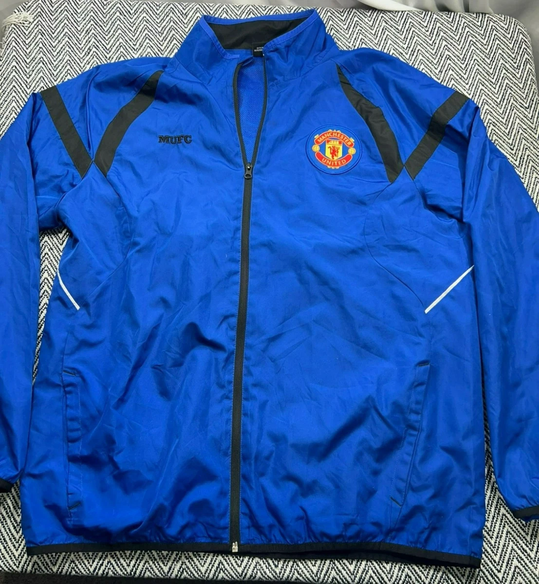 Blue Manchester United International Club Soccer Fan Jackets for