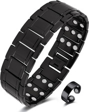 Pure Copper Bracelet  Ring for Men, 3X Strength Magnetic Bracelet with 3800 Gau