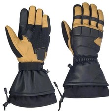Ski-Doo Men  s Snowmobile X-Team Leather Gloves Size 3XL Khaki NEW