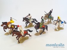 BRITAINS DEETAIL DSG  ARAB WARRIORS MOUNTED  6 FIGURES  HAND PAINTED  54 mm