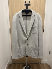 Faherty Reserve The Inlet Blazer Men's Large Gray Knit Sport Coat Jacket