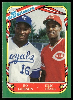 1986 Fleer Star Stickers Bo Jackson Eric Davis #132