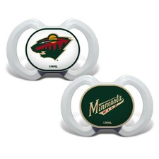 Minnesota Wild NHL Baby Pacifiers 2 Pack Set Officially Licensed - FREE SHIPPING