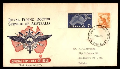 Mayfairstamps Australia FDC 1957 royal flying doctor service First Day Cover aax
