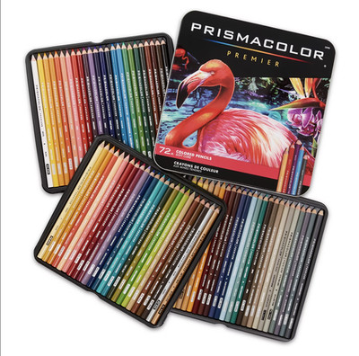 Prismacolor Premier Colored Pencils, Soft Core, Assorted Colors, 72 Count - Dura