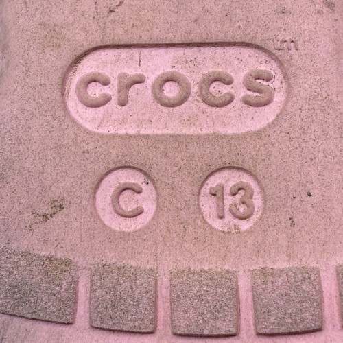 CROCS Classic Kids Size 13 Pink Glittered Shoes + Charms - Bild 8 von 8
