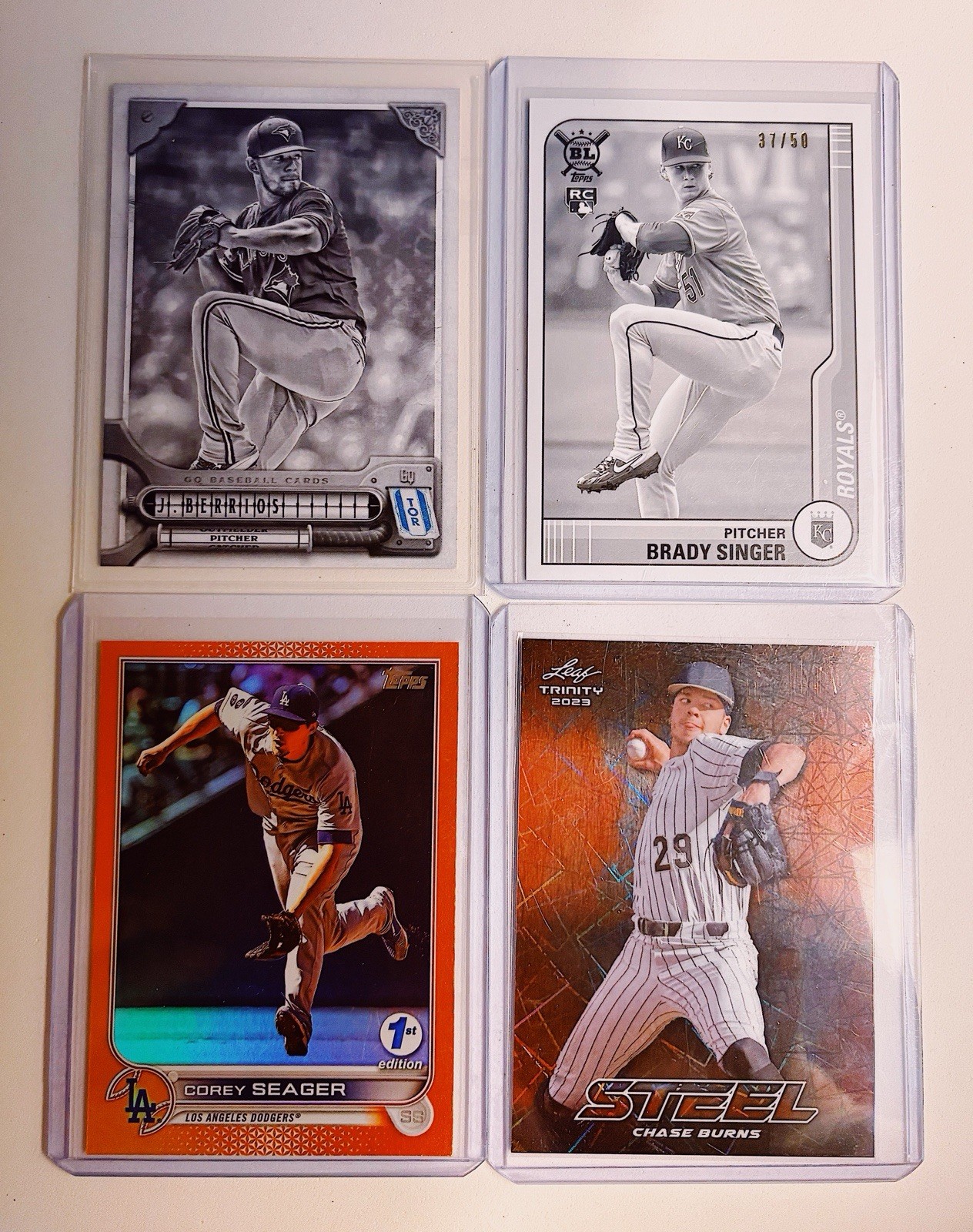 MLB Topps Chrome, Bowman, Gypsy Queen, Steel 17 Numbered Parallel Card Lot