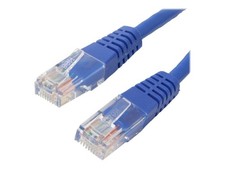 Patch Cable CAT 6 50 Ft RJ-45 Male to Male Blue Network Ethernet Cord