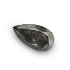 0.71 Ct Natural Pear Shape Diamond Fancy Dark Gray I1 Loose GIA Certified 3380.00 per carat