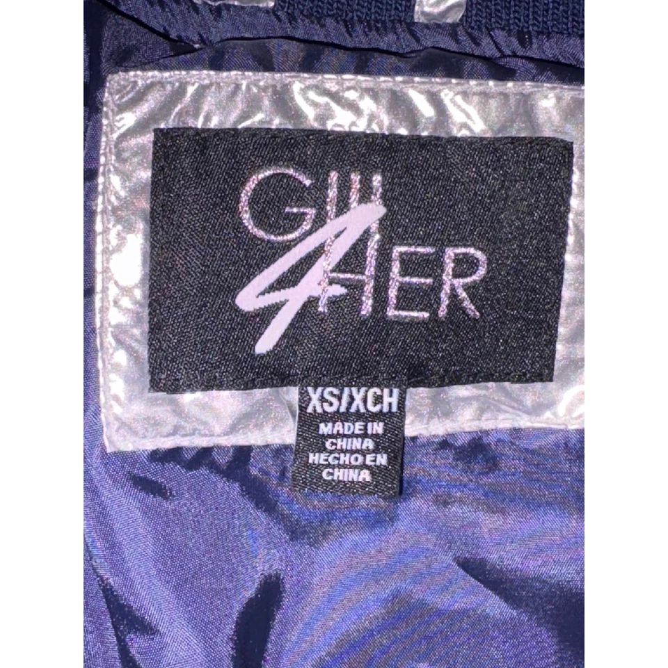 NWT G-III 4Her Dallas Cowboys Puffer Jacket Silver Navy NFL Football VarsityXS - Image 3 of 4