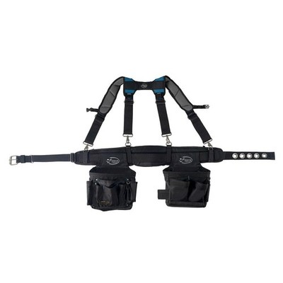 DEAD ON TOOLS Electrician's Tool Belt Rig w/ LoadBear Suspenders & 2 Pouches
