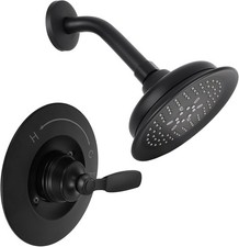 Shower Trim Kit Compatible with Delta 14 Series Matte Black Shower Faucet Set,