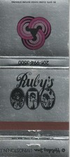UNSTRUCK MATCHBOOK COVER - RUBYS - HOLIDAY IN...