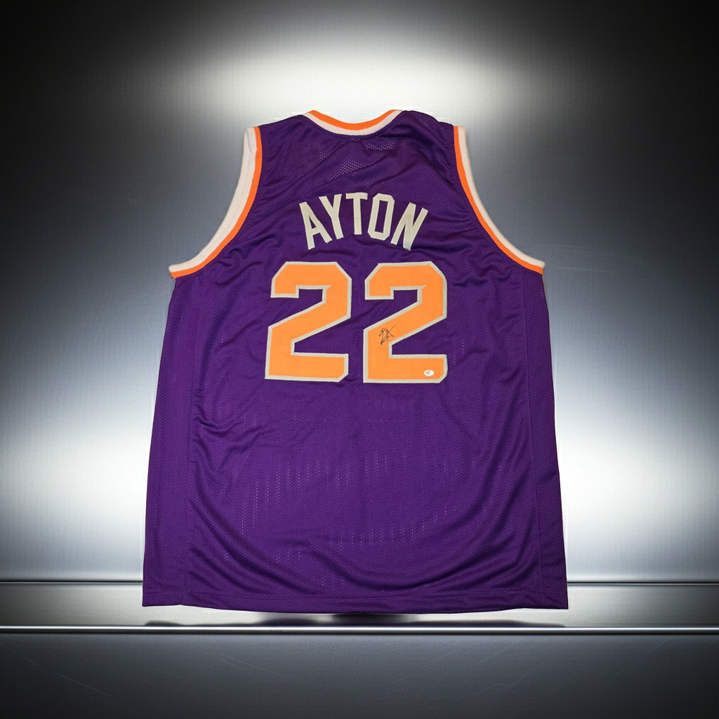 Deandre Ayton Phoenix Suns autographed basketball jersey PAAS COA (XL)