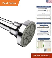 Adjustable Shower Curtain Rod 31-80 Inch, Never Rust Stainless Steel Silver T...