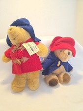 This Is A Vintage Eden Toys Paddington Bear Plush with Red Coat and Blue Hat. 9"