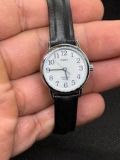 Timex Women's Easy Reader 25mm Indiglo Watch with Black Leather Strap T20441