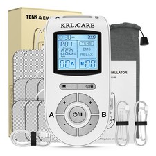 Dual Channel TENS EMS Unit 40 Intensities for Gradual Pain Relief Therapy, 24...