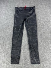 Spanx Look At Me Now Leggings Womens XL Black Camo Seamless Stretch FL3515
