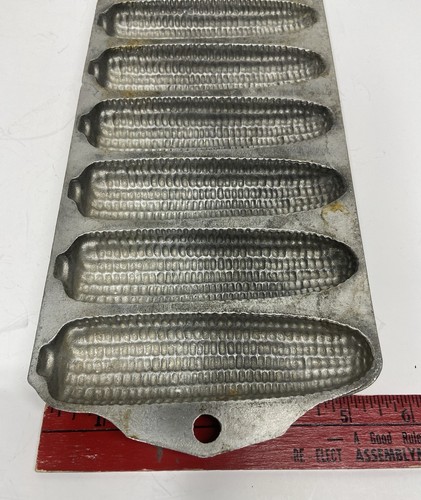 13”x 5.5” VTG Cast Iron Crispy Corn Bread Stick Pan Leiter Products St Louis MO - Bild 2 von 10