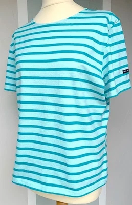 T-shirt marin rayé Taille 48 - XXL marque Saint James en coton et excellent état - Photo 1/4