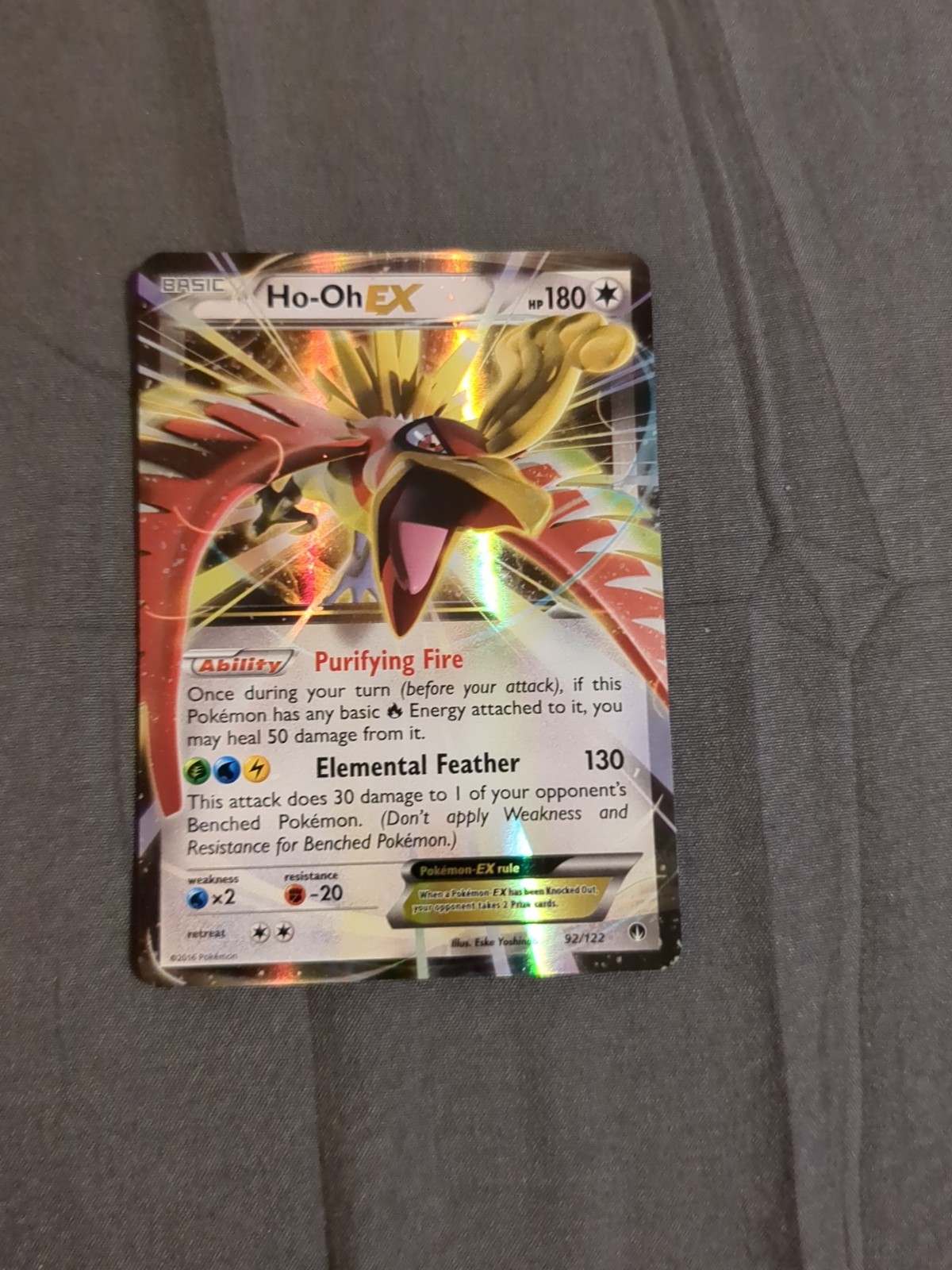 Pokemon TCG XY Breakpoint Ho-Oh EX 92/122 Ultra Rare Holo Card NM Condition