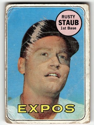 1969 Topps Rusty Staub #230 Montreal Expos LOW MID GRADE FILLER