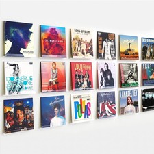 18 Pcs 12" Vinyl Record Wall Mount Shelves Clear Acrylic Display Display
