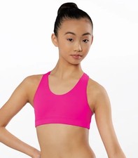 Weissman NWT Pink Racerback Dance Bra Top MT12116 XLC