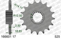 Antriebsritzel, Ritzel Teilung 525, 17 ZäHne 166601-17 FüR BMW F 900 R ABS ESA 2