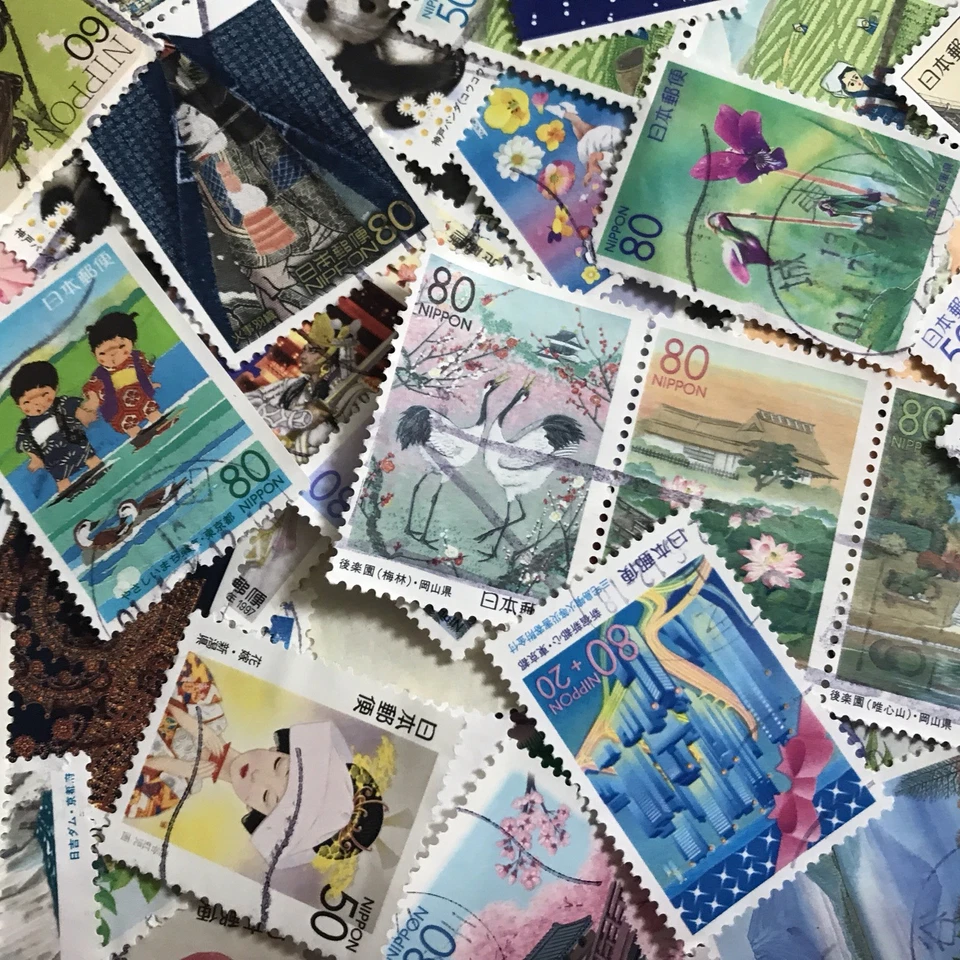 Coleção de 500 selos do Japão grande muito bom - Imagem 2 de 4