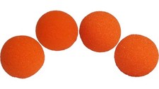 SPONGE BALLS 1.5" REGULAR ORANGE SET OF 4 BALLS FROM MAGIC BY GOSH TRICKS