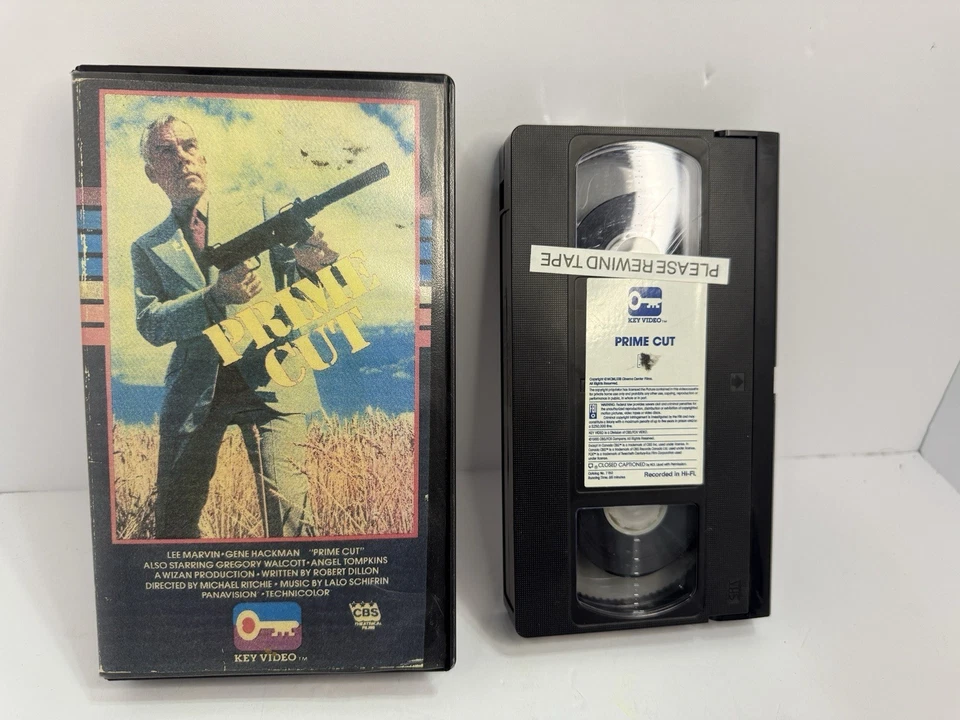 Prime Cut VHS Tape Lee Marvin Gene Hackman Key Video Foto 4 de 4